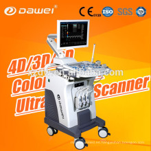 Doppler en color 3D C80 Dawei &amp; trolley Escáner en 2D para ultrasonido portátil para el embarazo y el hígado riñón del feto